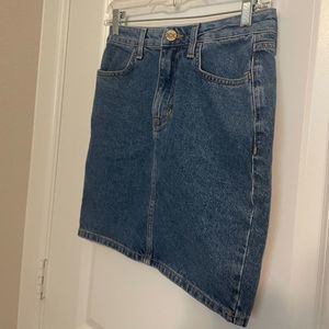 bdg dark wash jean mini skirt from urban outfitters